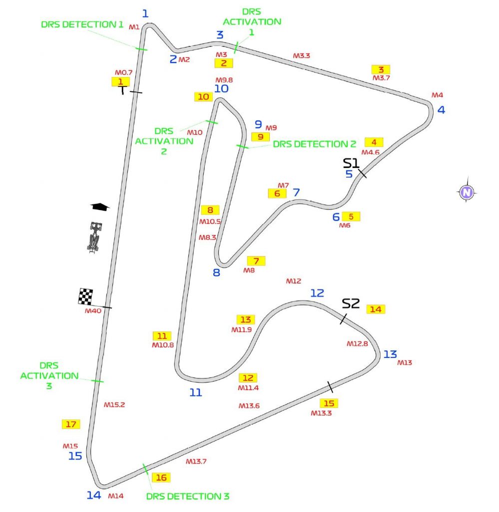 Veľká cena Bahrajnu mapa