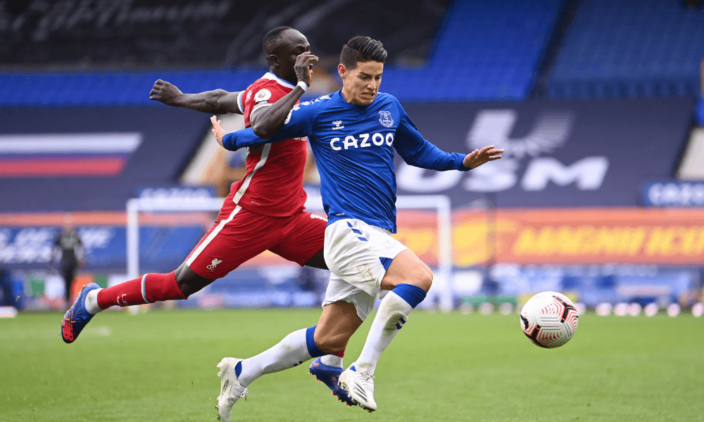 Mané a James Rodriguez v súboji