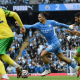 Grealish v zápase Manchester City - Norwich