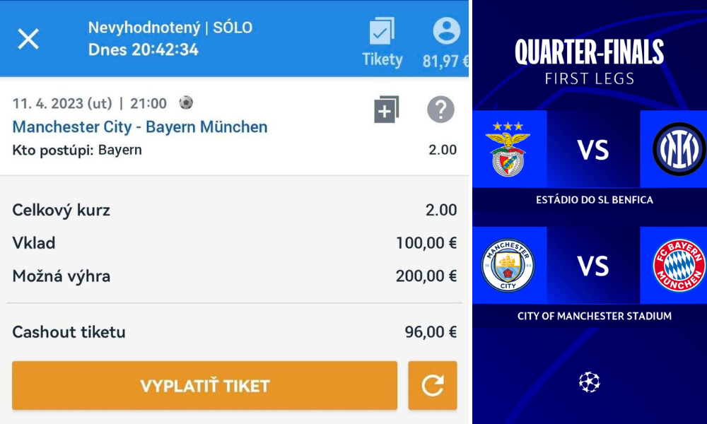 Manchester City – Bayern, postup tiket