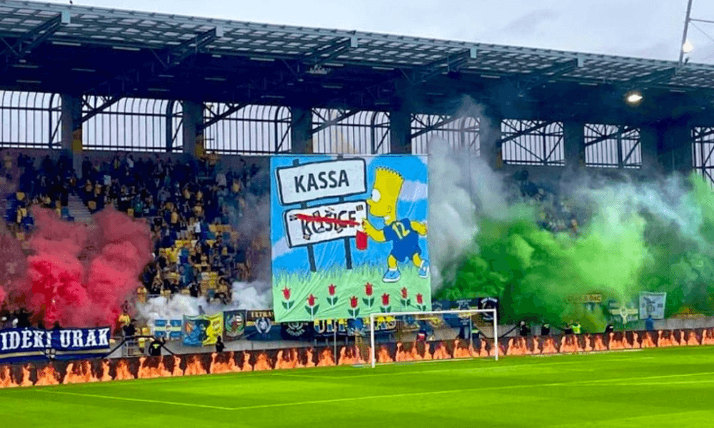 DAC Dunajská Streda transparent proti FC Košice