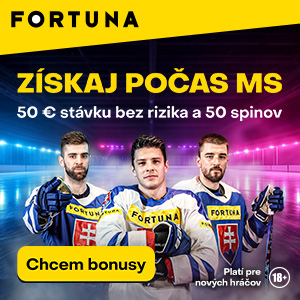Stávka bez rizika za 50 € + 50 free spinov - bonus počas MS v hokeji 2025 vo Fortune