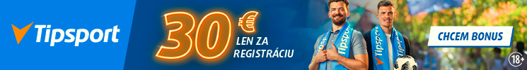 Tipsport bonus pre nových hráčov 30 EUR počas MS vo futbale 2026 - 750x100