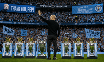 Trérner Guardiola sa lúči s plným Etihad Stadium