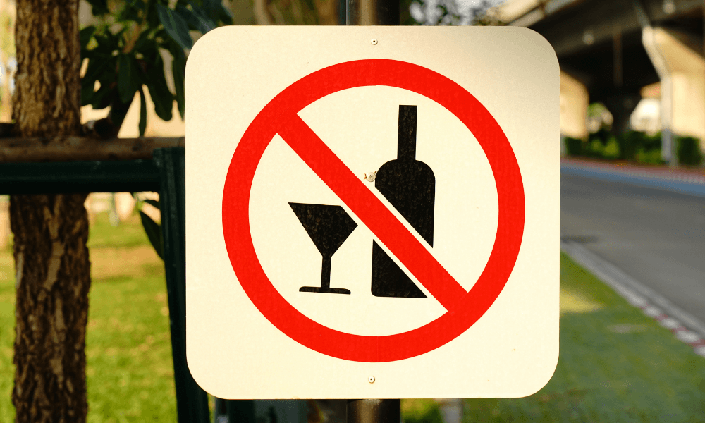 Zákaz alkoholu značka